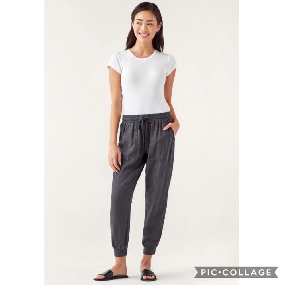 Splendid | Gray Linen Lakeside Jogger Pants XS